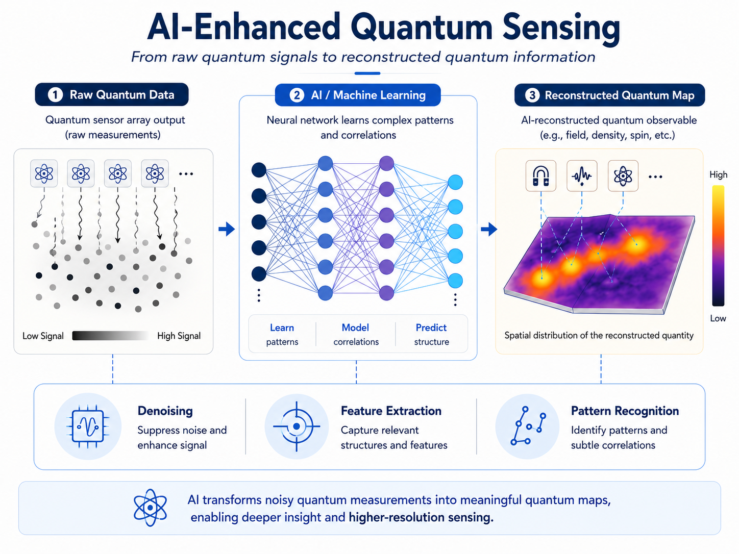 AI-enhanced quantum sensing
